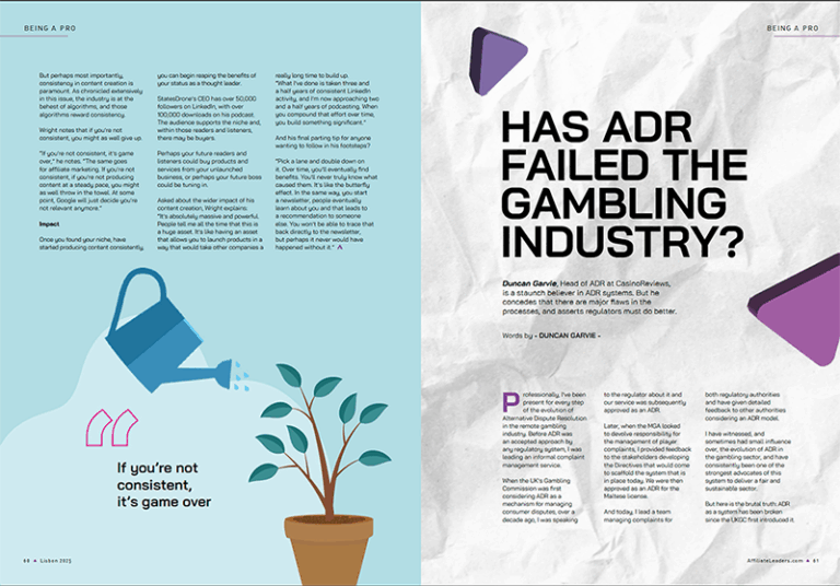 Affiliate Leaders Issue 3 – Has ADR Failed the Gambling Industry